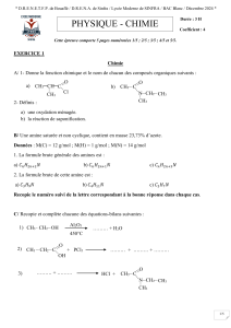 BAC Blanc Physique-Chimie, Lycée Moderne de Sinfra