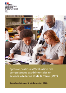 ECE SVT Bac 2023 : Guide d'évaluation des compétences expérimentales