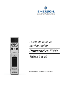 Guide de démarrage rapide Powerdrive F300