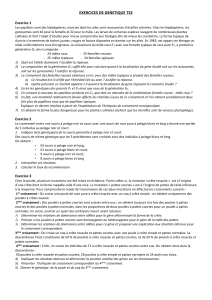 Exercices de Génétique TS2