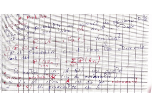 Notes de cours : Probabilit&eacute;s et espaces probabilis&eacute;s