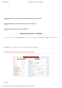 L'expression du but : Cours et exemples