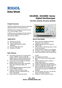 RIGOL DS1000E/D Digital Oscilloscope Data Sheet