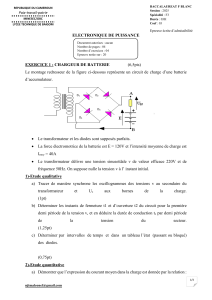 Examen: Électronique de Puissance F3 - Chargeurs, Ponts, Hacheurs