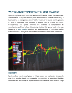 Liquidity in Spot Trading: Importance, Risks & Benefits
