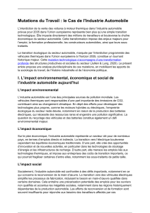 Mutations du travail dans l'industrie automobile