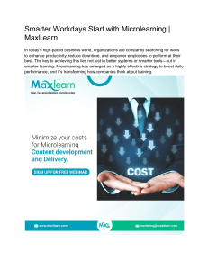 Microlearning for Business: Boost Productivity with MaxLearn