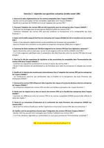 Exercice : Normes IFRS dans l'espace OHADA