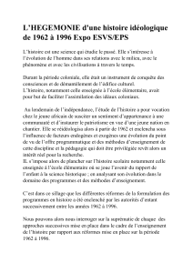 Enseignement de l'histoire au Sénégal: Hégémonie idéologique (1962-1996)
