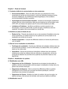 Communication et Localisation en Mine Souterraine : Étude