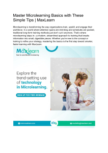 Master Microlearning Basics with MaxLearn