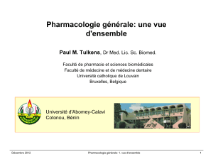 Pharmacologie G&eacute;n&eacute;rale: Principes et Applications