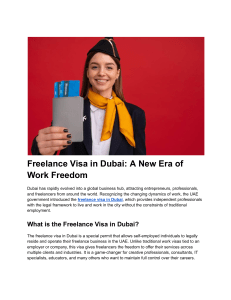 Dubai Freelance Visa: Your Guide to Work Freedom
