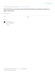 Phytochemicals & Diarrhea Treatment in Niger