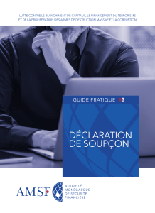 Guide pratique : Déclaration de soupçon - LCB/FT-P-C à Monaco