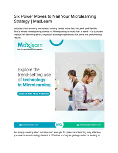 Microlearning Strategy: 6 Power Moves to Success