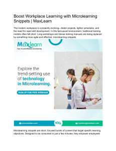 Boost Workplace Learning with Microlearning Snippets   MaxLearn