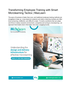Transforming Employee Training with Microlearning
