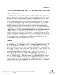 Grid Technologies to Knowledge Utility: EU Framework