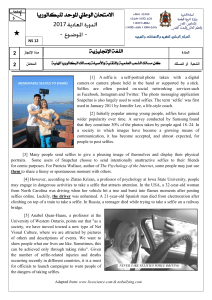 English Exam: Selfies, Grammar, and Writing Skills