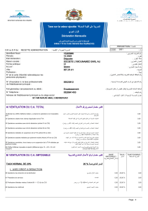 Déclaration TVA Mensuelle - SOCIETE LYMOUNAMED SARL AU