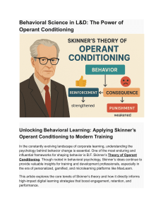 Operant Conditioning in L&D: Skinner's Theory & MaxLearn