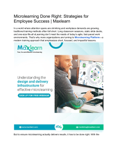 Microlearning Strategies for Employee Success | Maxlearn