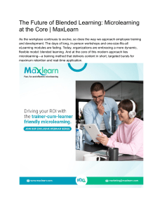Microlearning: The Future of Blended Learning | MaxLearn