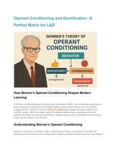 Operant Conditioning & Gamification in L&D: A Perfect Match