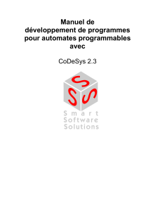 Manuel CoDeSys 2.3 : Développement Automates Programmables