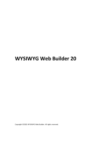 WYSIWYG Web Builder 20 User Manual