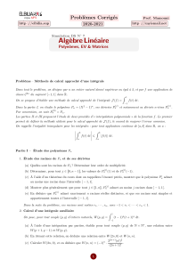 Algèbre Linéaire: Devoir Corrigé - Polynômes, EV & Matrices