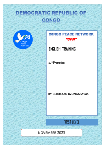 English Training: First Level Coursebook