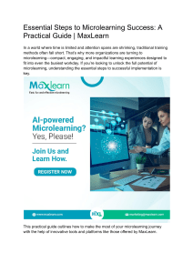 Microlearning Success: A Practical Guide | MaxLearn