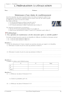Probabilités : Préparation à l'évaluation - Lycée