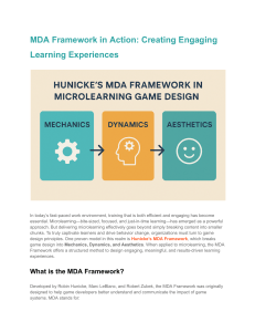 MDA Framework for Engaging Microlearning Experiences