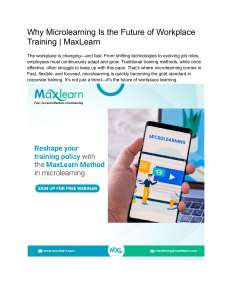 Microlearning: The Future of Workplace Training