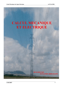 Calcul mécanique et électrique des lignes électriques
