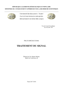 Cours Traitement du Signal