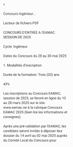 Concours Ingénieur EAMAC 2025 : Inscription et Dates