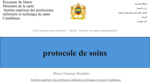 Protocole de Soins Infirmiers en Santé Communautaire