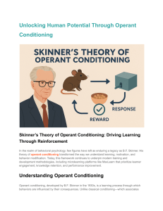 Operant Conditioning: Skinner's Theory & Modern Applications