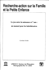 Jeu et d&eacute;veloppement de l'enfant : un manuel pour les ludoth&eacute;caires