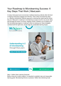 Microlearning Success: 6 Key Steps with MaxLearn