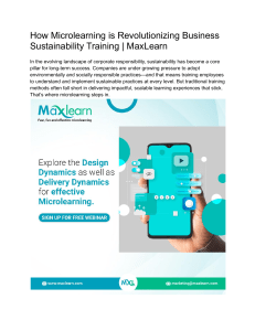 How Microlearning is Revolutionizing Business Sustainability Training   MaxLearn