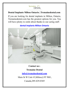 Dental Implants Milton Ontario Tremainedental.com