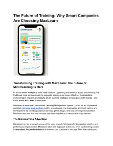 MaxLearn: AI-Powered Microlearning for Corporate Training