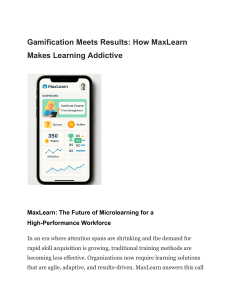 MaxLearn: Microlearning Platform for Workforce Training