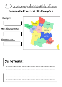 Découpage administratif de la France - Exercice