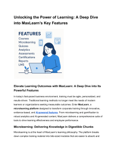 MaxLearn: Transform Corporate Training with Microlearning
